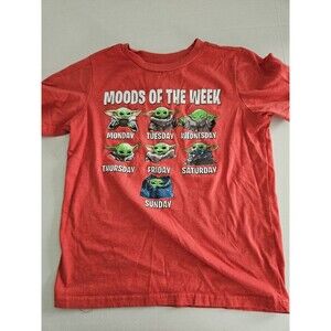 Star Wars Grogu Baby Yoda Moods Of The Week Shirt Youth S 6/7